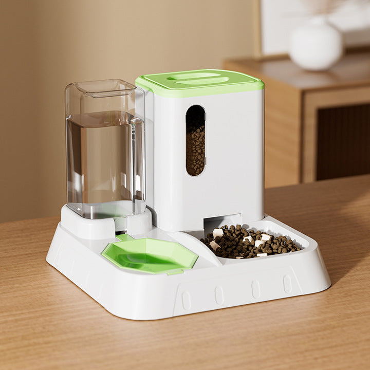 Gravity-Fed Automatic Pet Feeder & Water Dispenser Set - Ideal for Indoor Cats & Dogs