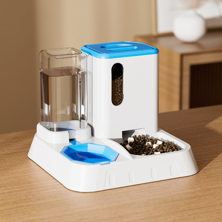 Gravity-Fed Automatic Pet Feeder & Water Dispenser Set - Ideal for Indoor Cats & Dogs