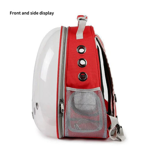 Transparent Capsule Pet Carrier – Spacious & Sturdy Tote‑Backpack for Outdoor Travel