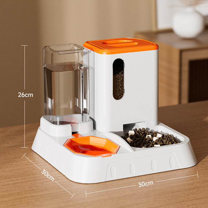 Gravity-Fed Automatic Pet Feeder & Water Dispenser Set - Ideal for Indoor Cats & Dogs