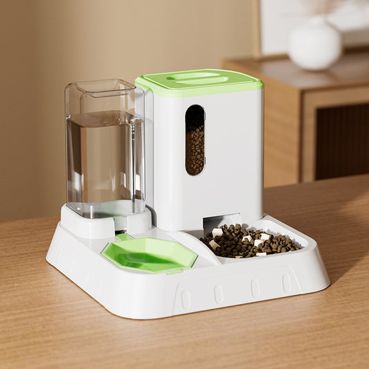 Gravity-Fed Automatic Pet Feeder & Water Dispenser Set - Ideal for Indoor Cats & Dogs