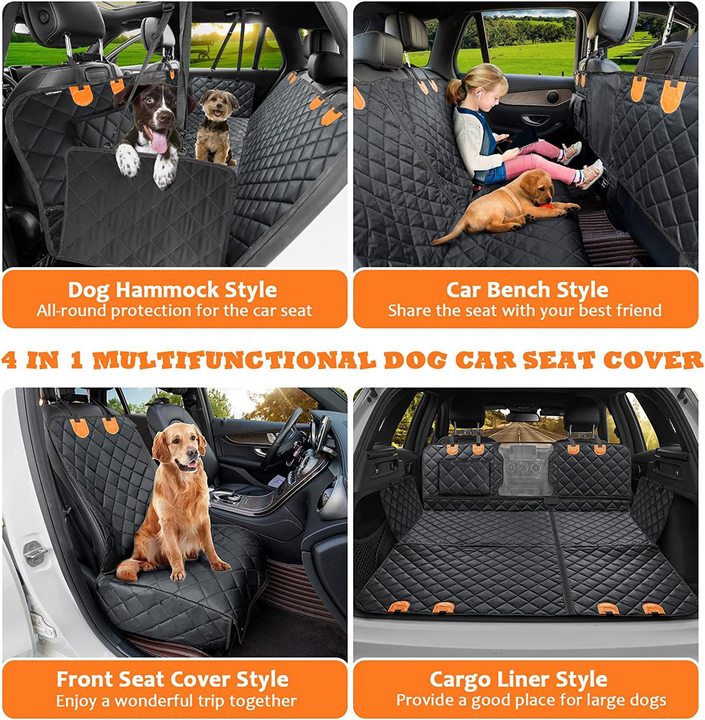 Waterproof Fordable Seat Protector Hammock Pets Dog Car Seat Cover Pet/dog Backseat Cover for Car Rear Back Seat
