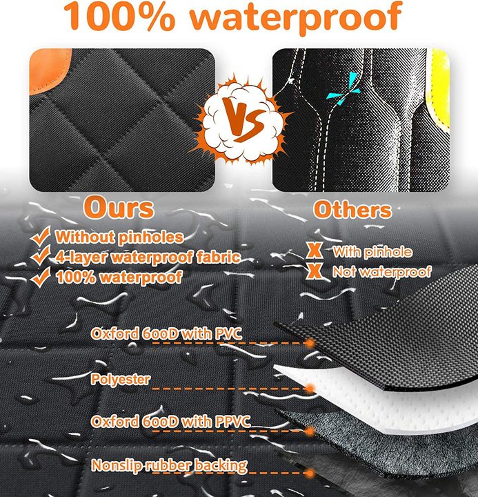 Waterproof Fordable Seat Protector Hammock Pets Dog Car Seat Cover Pet/dog Backseat Cover for Car Rear Back Seat