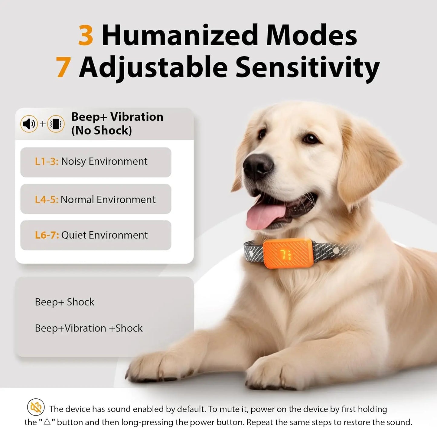 Bark Collar – Smart Anti-Bark Training Collar for Small, Medium & Large Dogs